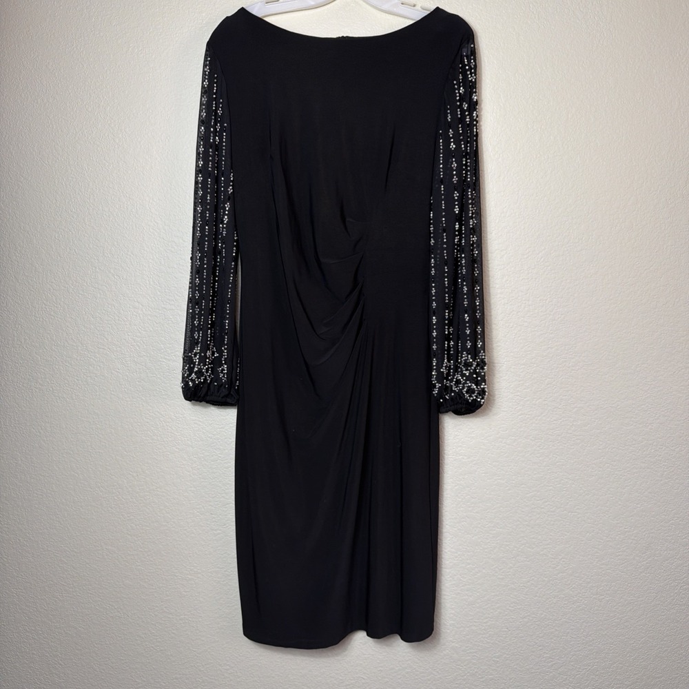 Marina Wedding Guest Dress 12 Black Long Sleeve Sparkly Special Occasion Party